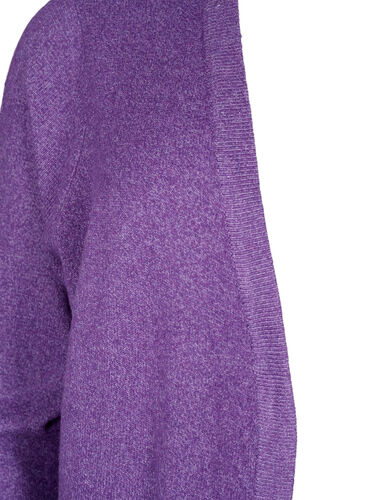 Mottled knit cardigan with pockets, Pansy Mel., Packshot image number 2