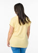 Short sleeve cotton blend T-shirt, Yellow, Model image number 2