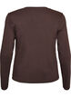 Long-sleeved basic T-shirt with a round neck, Brown, Packshot image number 1