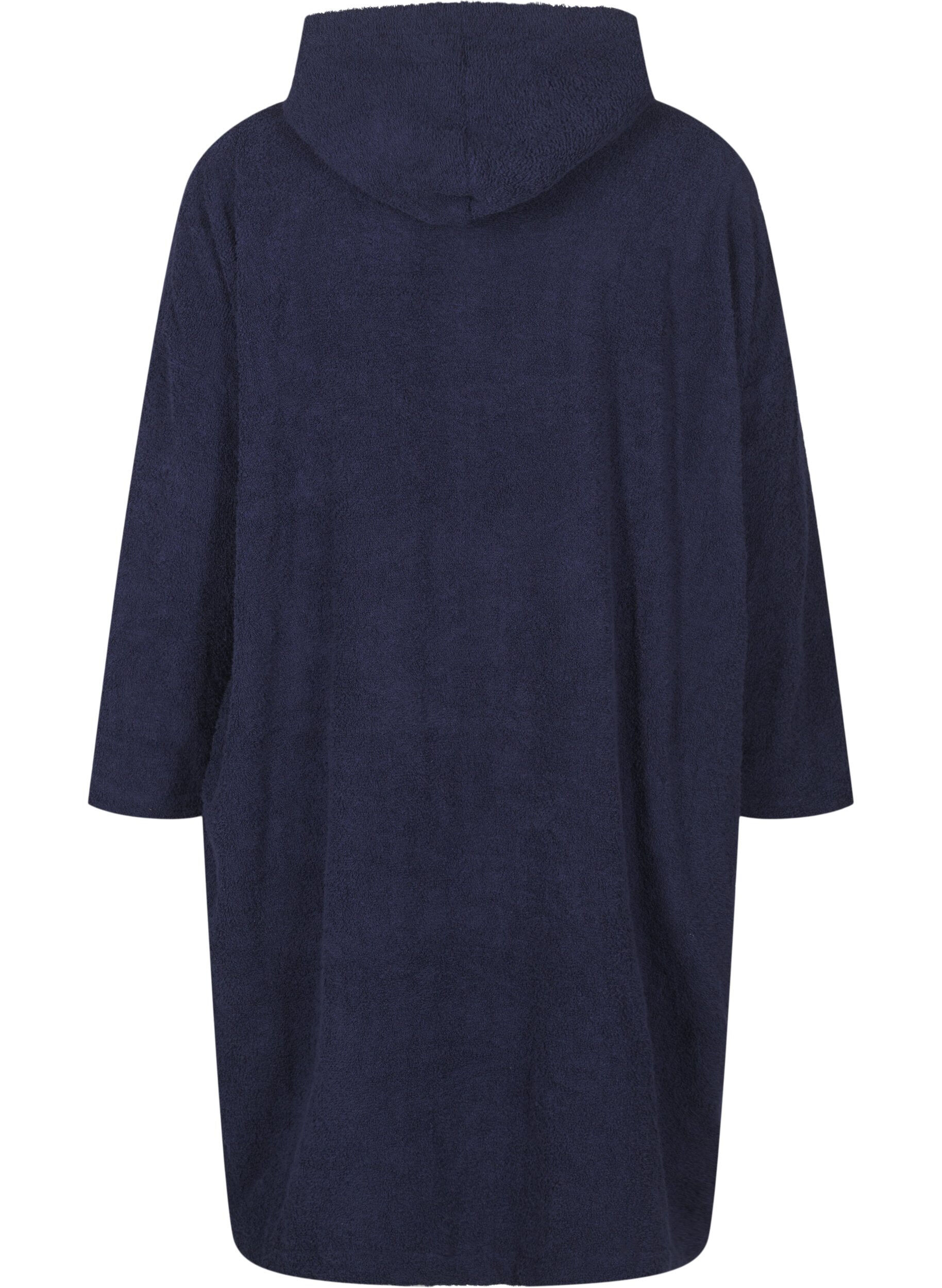 Zizzifashion Terry poncho with hood, Navy Blazer, Packshot image number 1