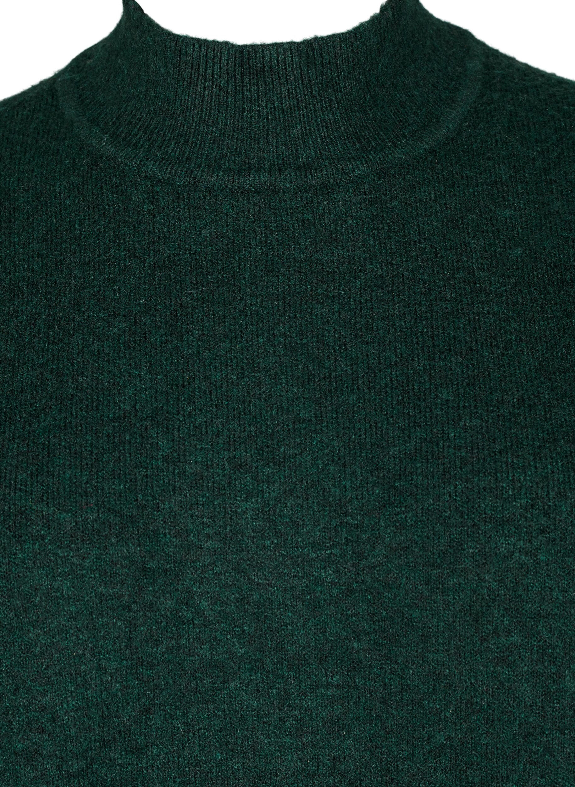 Zizzifashion Knitted jumper with ribbed edges, Scarab Mel., Packshot image number 2