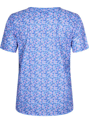 FLASH - Printed t-shirt with v-neck, Blue Rose Ditsy, Packshot image number 1