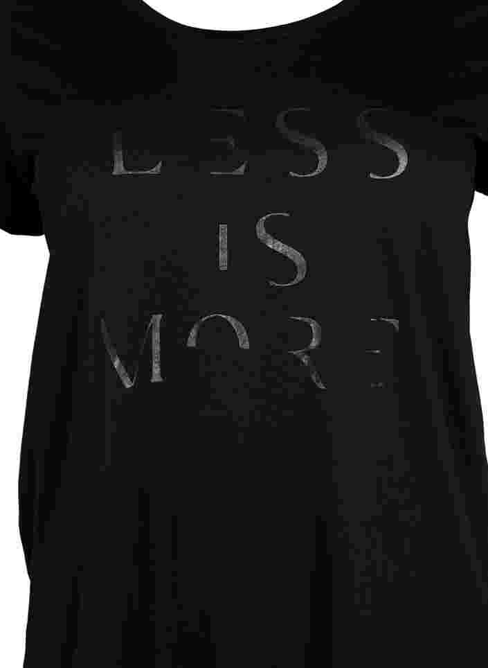 Sports t-shirt with print, Black w.Less Is More, Packshot image number 2