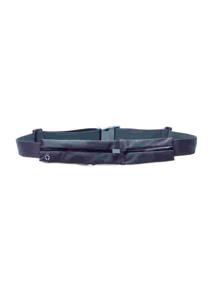 Running belt with pockets, Black w. Reflex, Packshot image number 0