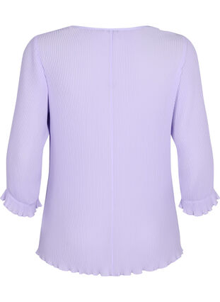 Pleated top with 3/4 sleeves, Lavender, Packshot image number 1