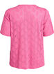 Jersey T-shirt with eyelet pattern, Pink, Packshot image number 1