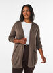 Long knitted cardigan in a viscose blend, Brown, Model image number 0