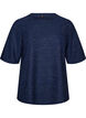 Blouse with texture and glitter, Blue, Packshot image number 0