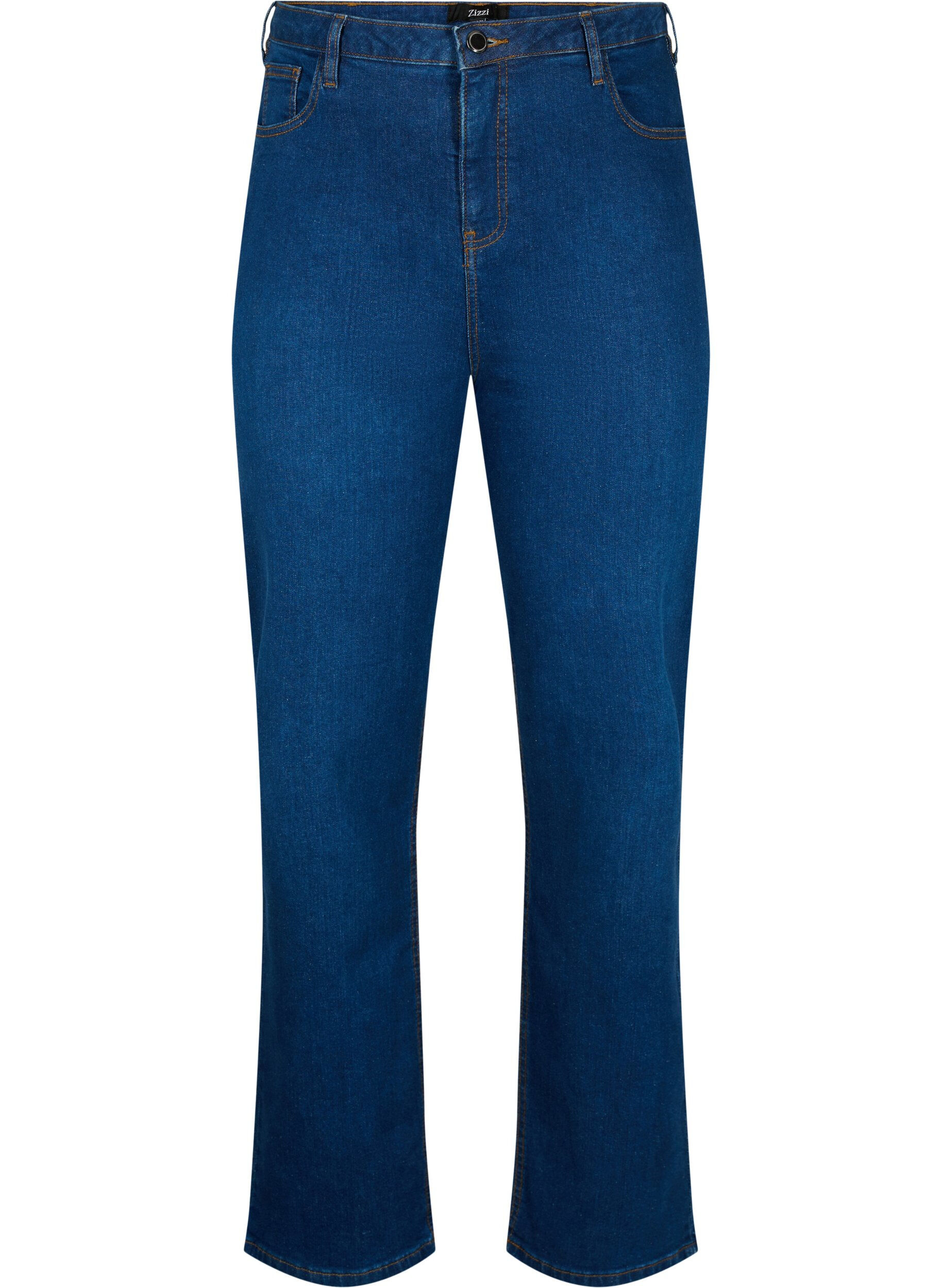 Zizzifashion Extra high-waisted Megan jeans with regular fit, Dark blue, Packshot image number 0