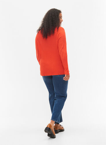 High waist Gemma jeans with push up, Blue denim, Model image number 1