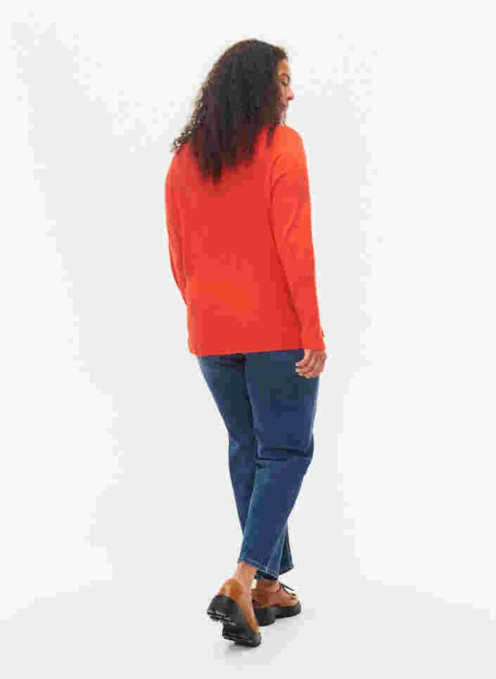 High waist Gemma jeans with push up, Blue denim, Model image number 1