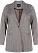 Checkered blazer with button closure, Beige Brown Check, Packshot image number 0