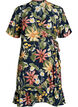 Floral wrap dress with short sleeves, Blue, Packshot image number 0