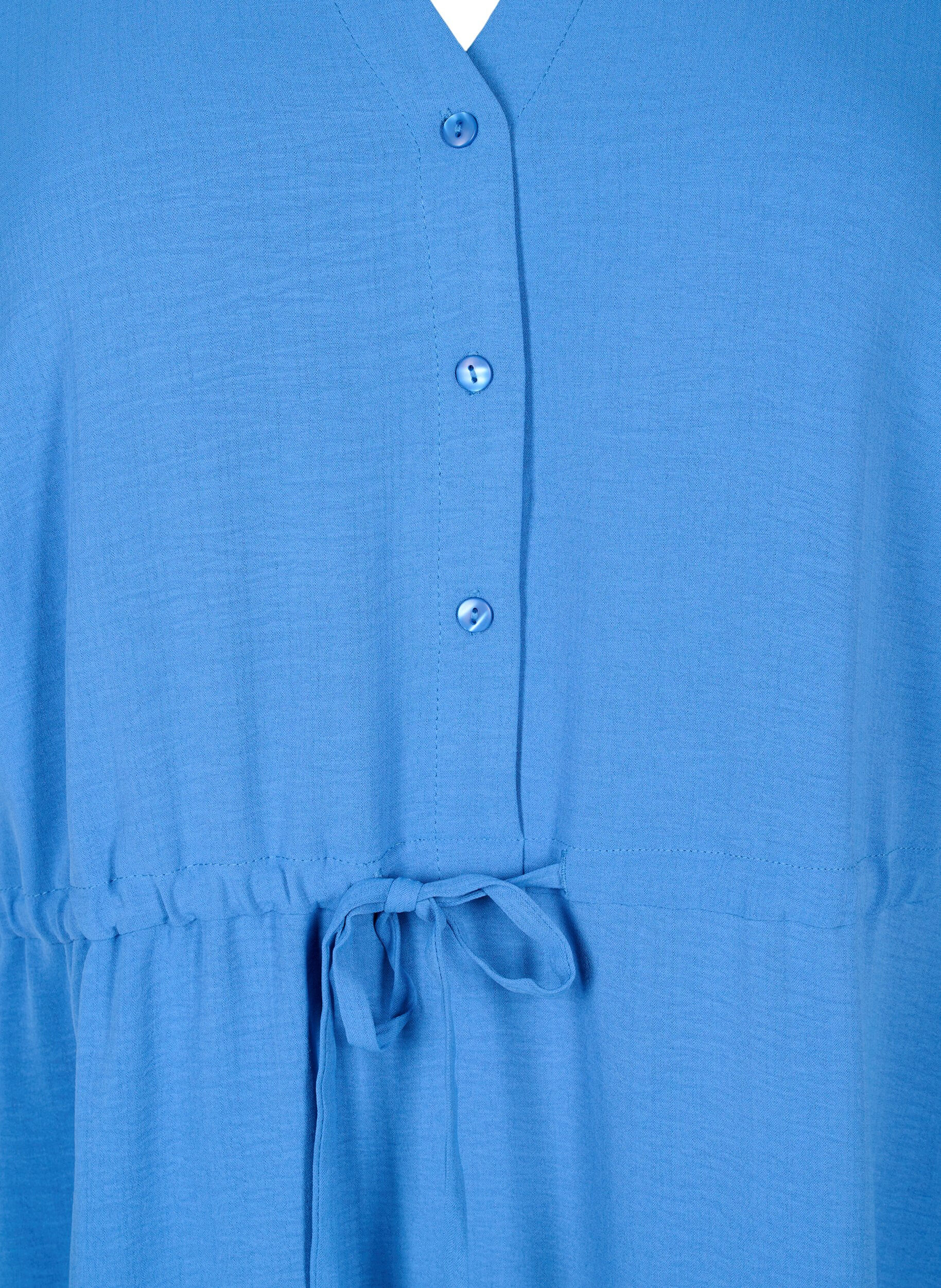 Zizzifashion Short sleeve dress with tie waist, Riverside, Packshot image number 2