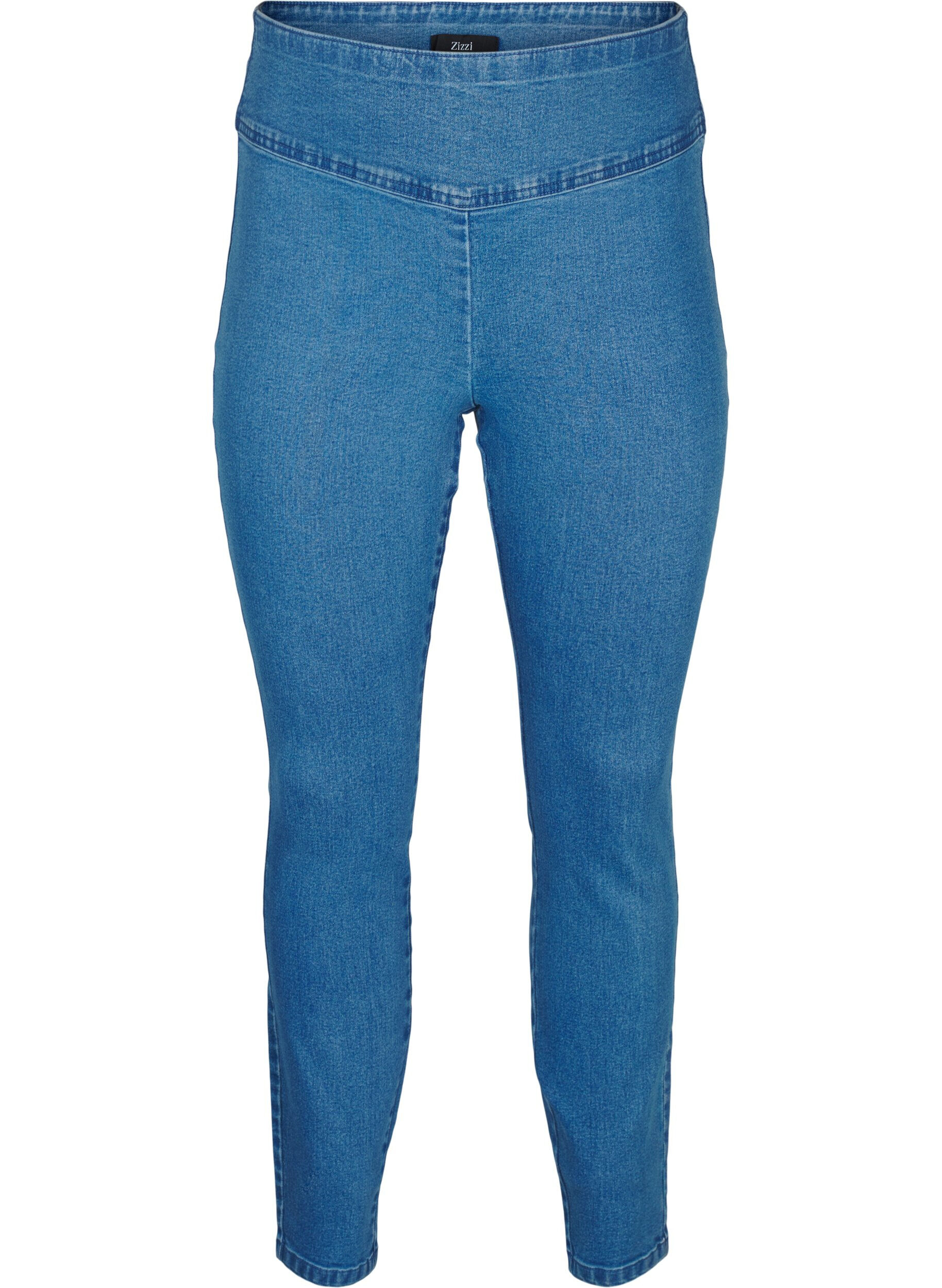ZizzifashionStretchy jeggings with a high waist, Light Blue, Packshot image number 0
