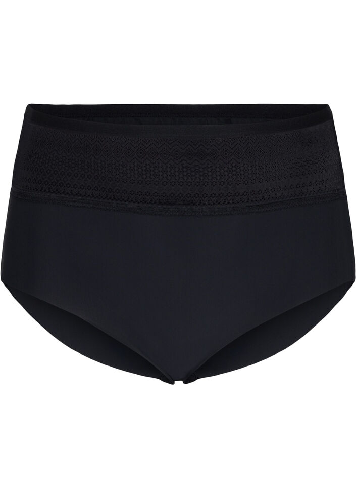 Panty with extra high waist, Black, Packshot image number 0