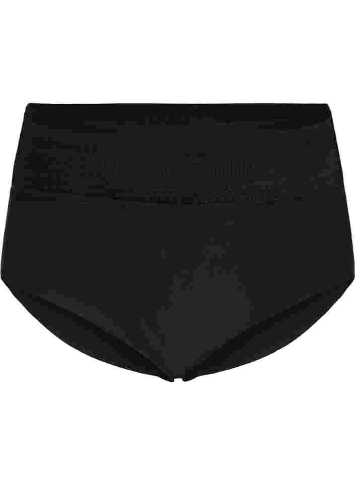 Panty with extra high waist, Black, Packshot image number 0