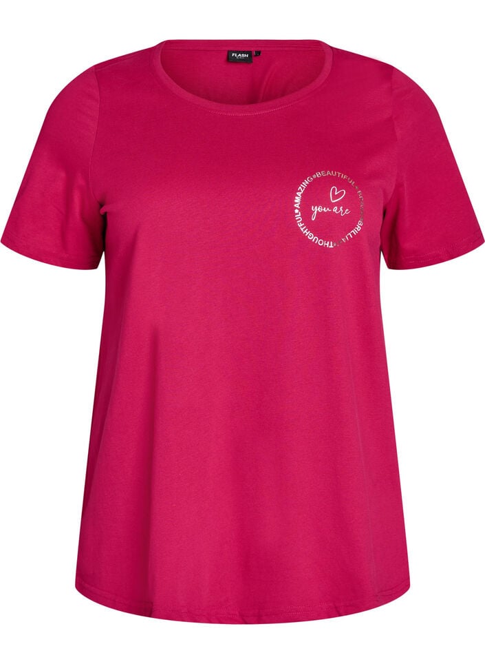 T-shirt with motif, Red, Packshot image number 0