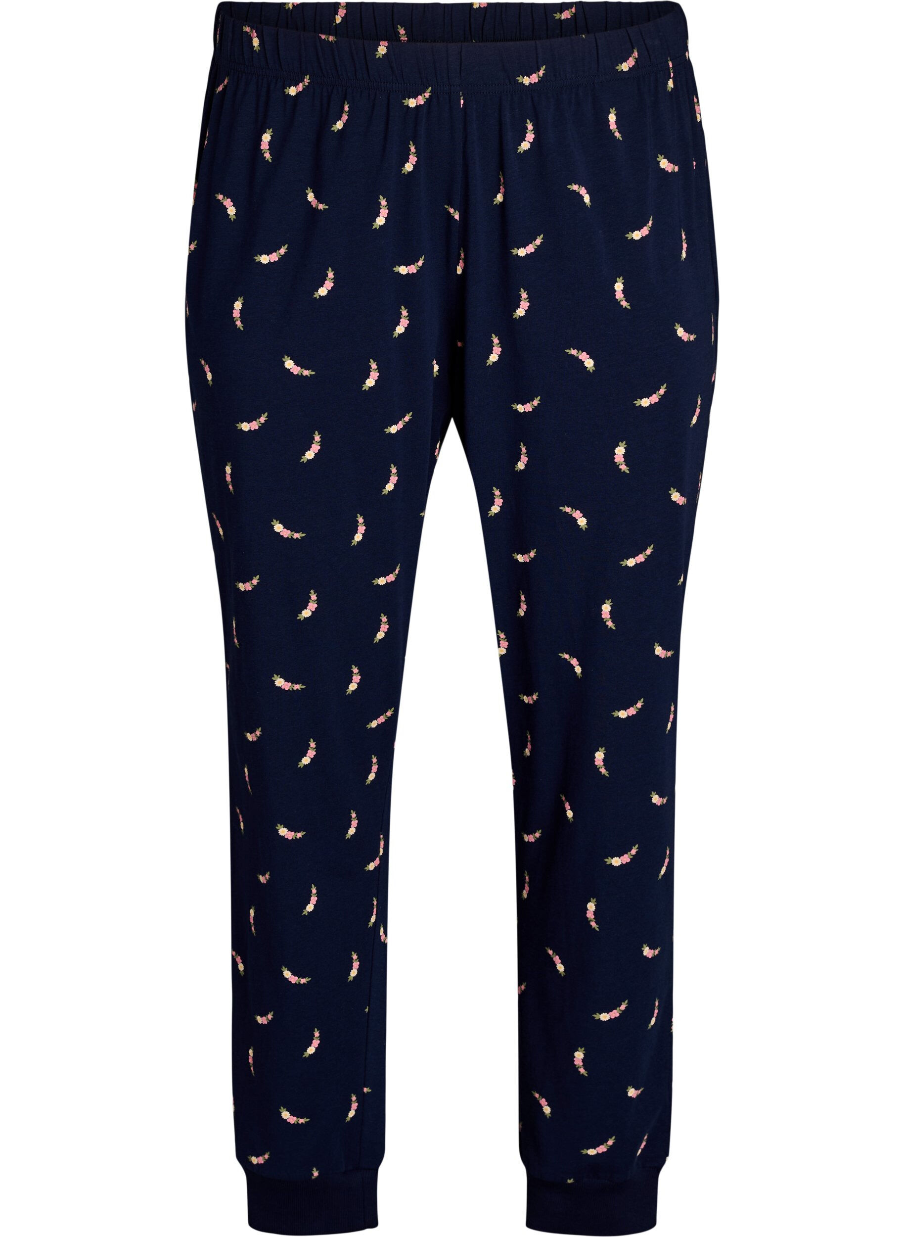 Zizzifashion Printed pyjama trousers, Blue, Packshot image number 0
