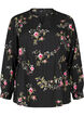 Long-sleeved blouse with floral print, Black, Packshot image number 0