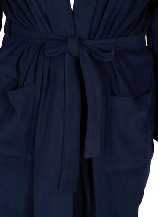 Bathrobe with hood and pockets, Navy Blazer, Packshot image number 2