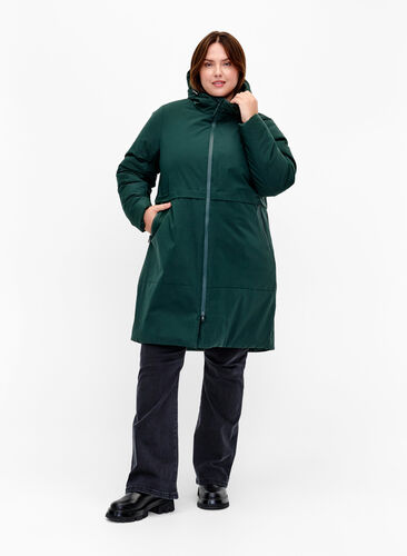 Winter jacket with adjustable waist, Scarab, Model image number 2