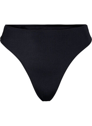 Bikini thong with regular waist, Black, Packshot image number 0