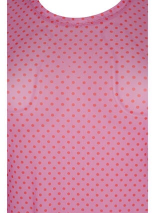 Printed mesh blouse, Cashmere Rose Dot, Packshot image number 2
