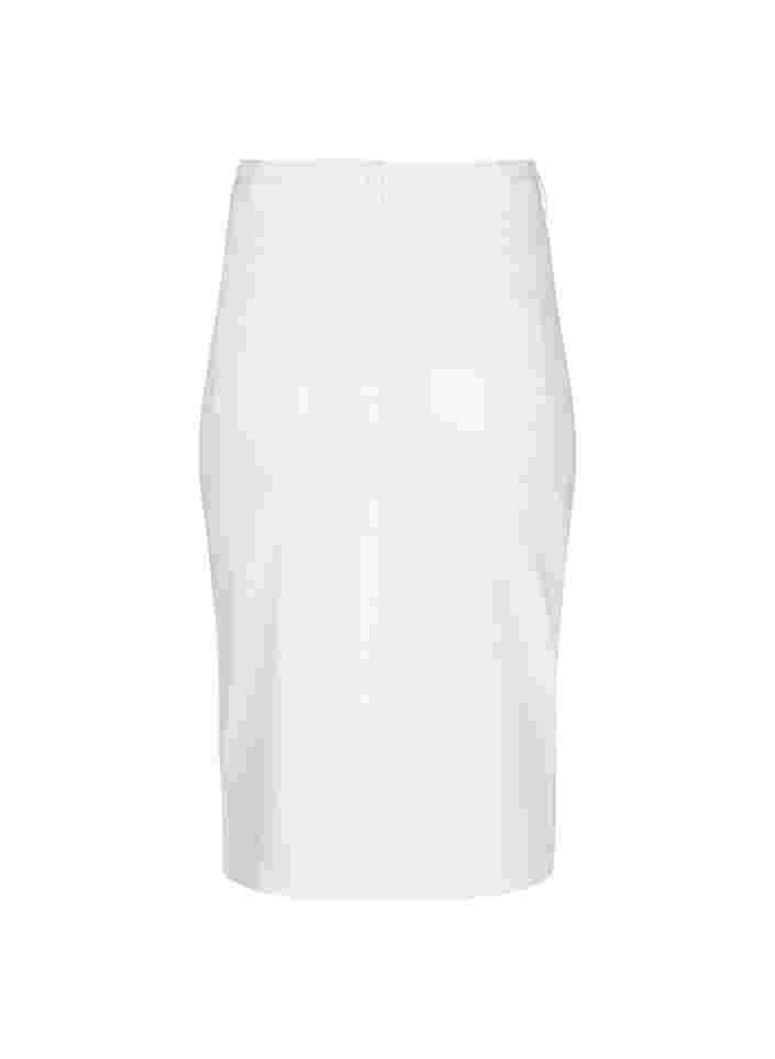 Denim midi skirt with slits, White, Packshot image number 1
