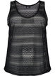 Sleeveless top with hole pattern, Black, Packshot image number 0