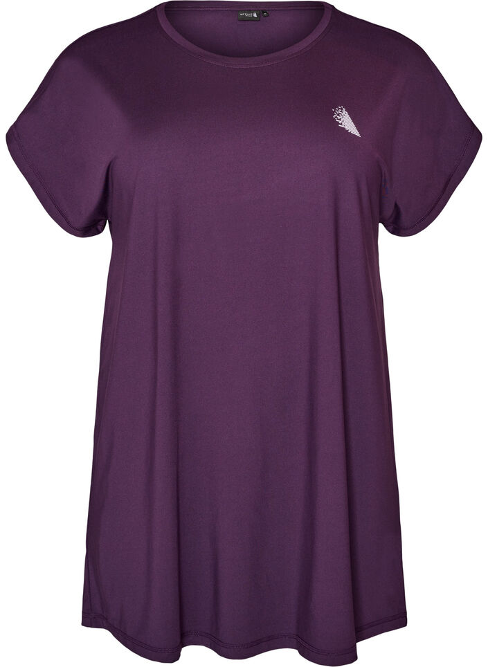 Long workout T-shirt, Purple, Packshot image number 0
