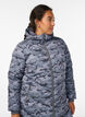 Long camouflage puffer jacket, Dark Grey, Model image number 3