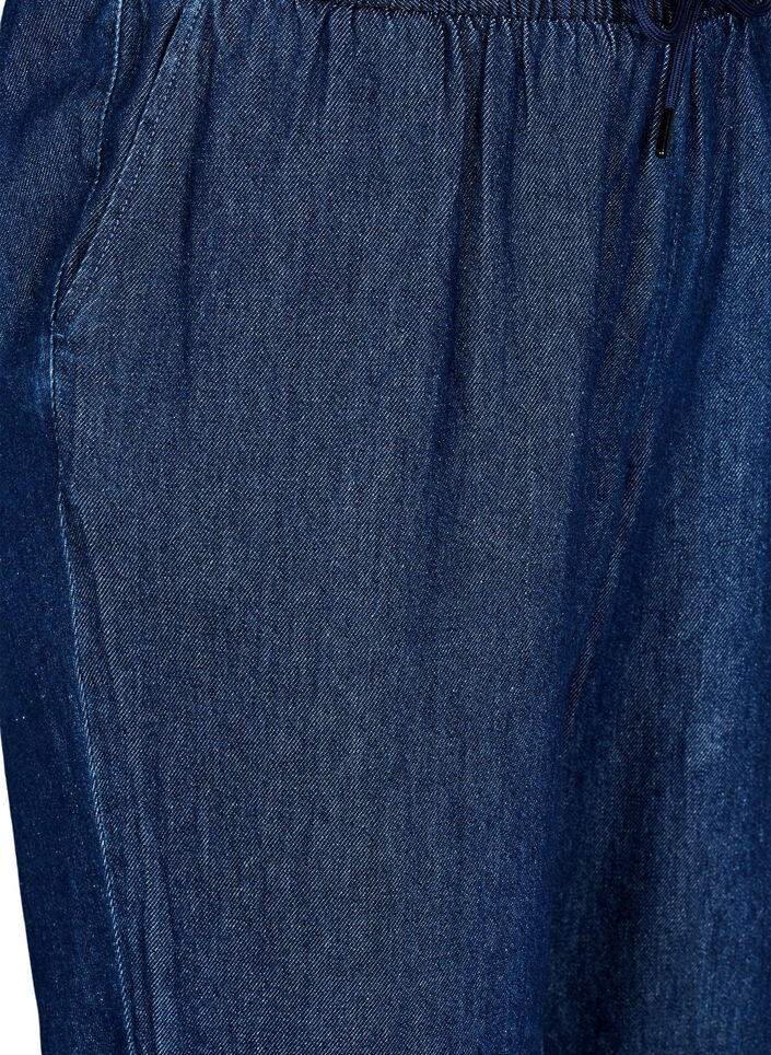 Straight fit jeans with elasticated waistband, Blue, Packshot image number 2