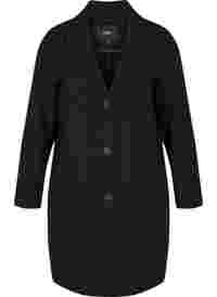 Long coat with button closure