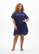 A-line viscose dress with short sleeves, Blue, Model image number 1