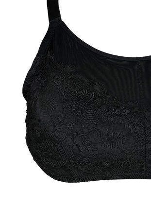 Lace bra with removable padding, Black, Packshot image number 2