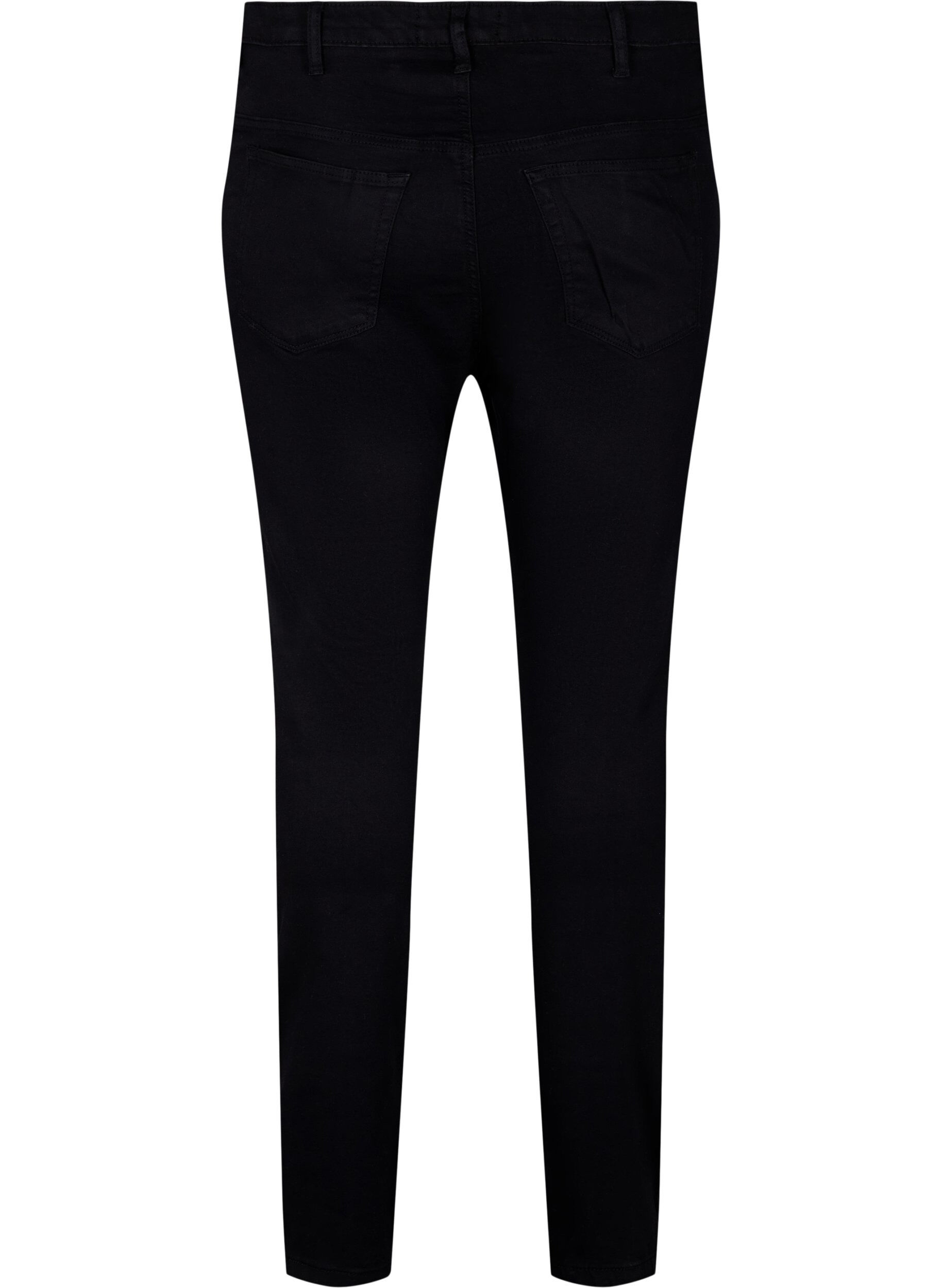 Zizzifashion 	 Super slim Amy jeans with stud detail, Black, Packshot image number 1