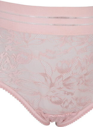 High waisted lace panties, Pale Mauve, Packshot image number 2