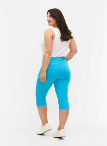 Close-fitting Emily capri trousers, River Blue, Model image number 1