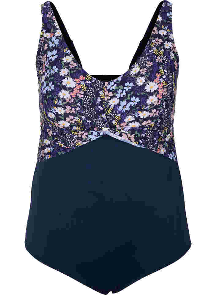 Swimsuit with underwire and floral print, N.Sky Diitsy Flower, Packshot image number 0