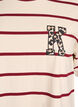 T-shirt with stripes and leopard detail, Beige, Packshot image number 2