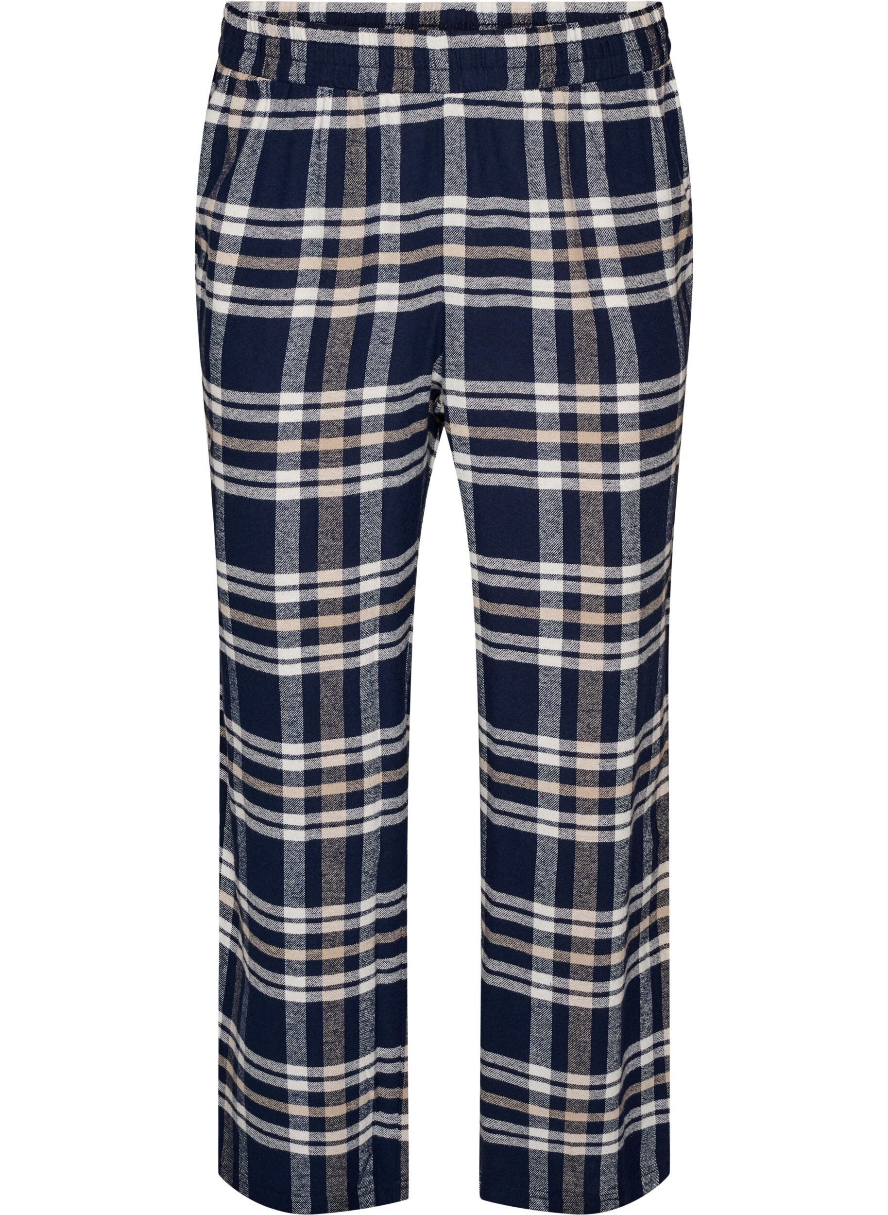 Checked cotton pyjama bottoms