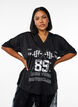 Sporty T-shirt with front print, Black, Model image number 0