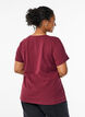 Solid-coloured basic cotton T-shirt, Dark Bordeaux, Model image number 2