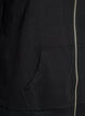 Sweat cardigan with high collar and zip, Black, Packshot image number 3