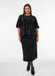 Midi skirt with sequins and slits, Black, Model image number 0