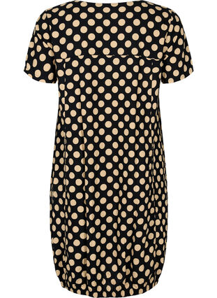 Short-sleeved, printed cotton dress, Dot AOP, Packshot image number 1