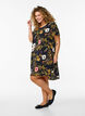 Dress with print and short sleeves, Black, Model image number 1