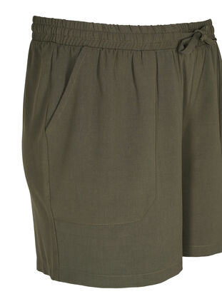 Loose shorts with pockets, Dark Olive, Packshot image number 2