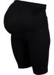 Cotton tight-fitting maternity shorts, Black, Packshot image number 0